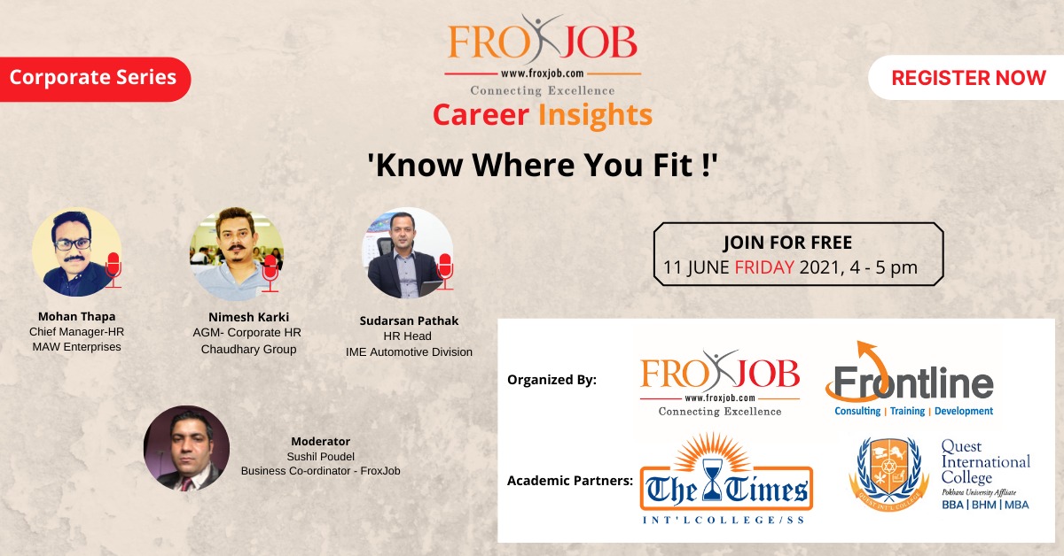 FroxJob Career Insight 'Know Where You Fit'
